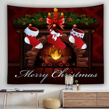 Namo Sienos Gobelenas Kalėdų Santa Claus Tenture Hipių Gobelenas Mandala Sienos, Kiliminė Danga, Antklodė, Lakštai Kalėdos Navidad Troba Dekoras