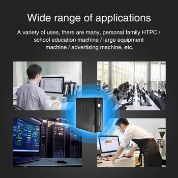 Namų Biuro Horizontalus Priimančiosios Kompiuterinių Atveju HTPC Važiuoklės Metalo Žaidimų 2.0 USB Maitinimo Mini ITX Desktop