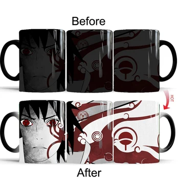 Naruto Akatsuki narys Puodeliai 11oz keramikos spalva keičiasi kavos Puodeliai, Karščiui Jautrus kelionės Arbatos Puodelio Puodeliai Dovana Puodelis