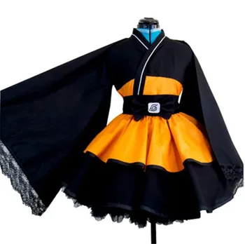 Naruto: Shippūden Kostiumai, NARUTO Akatsuki lolita Sijonai Lolita kimono suknelę, anime Cosplay Helovinas ponios šalies Vaikai vienodi