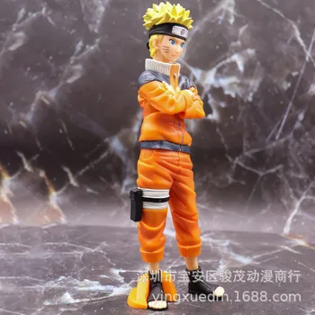 NARUTO Uzumaki Naruto Veidą,-Keičiasi Didelis Nuolatinis Ver. PVC Veiksmų Skaičius, Naruto Shippuden Kolekcines Modelis 24cm