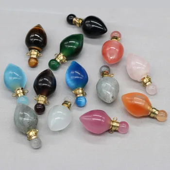 Natūralaus Akmens Kvepalų Buteliuko Pakabukas Išskirtinį Lemputės Formos Opalas Papuošalai Priėmimo Pakabukai 