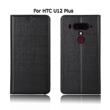 Natūralios Odos Rankų darbo Flip Case For HTC U11 U12 Life Plus Akis U11+ U12+Stovas Magnetinio Telefono Dangtelį Krepšys