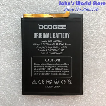 Nauja originali Baterija BAT16523200 MTK6750 Pakeitimo 3200mAh Dalys baterija DOOGEE Y6 Y6C Y6 Fortepijonas Išmaniųjų Telefonų