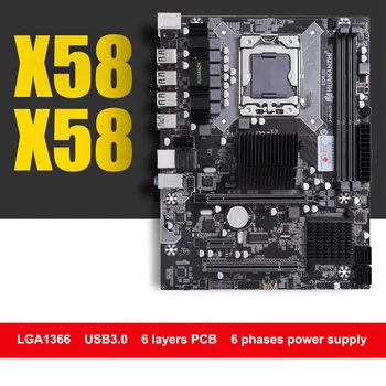 Nauja pagrindinė plokštė HUANANZHI X58 LGA1366 plokštę už CPU Intel Xeon X5675 X5670 X5660 X5650 USB3.0 PCI-E lizdą, išbandyti
