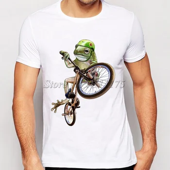 Nauja siunta 2019 vyrų kūrybos juokinga crazy frog atspausdintas t-shirt juokinga gyvūnų tee marškinėliai Hipster kietas viršūnes