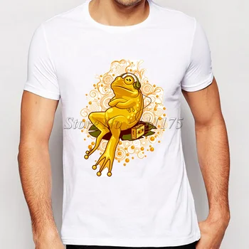 Nauja siunta 2019 vyrų kūrybos juokinga crazy frog atspausdintas t-shirt juokinga gyvūnų tee marškinėliai Hipster kietas viršūnes