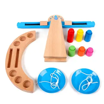 Nauja Vaikai Montessori Medžiagų, Svarstyklės, Svorio Medienos Nustatyti Ankstyvojo Mokymosi Švietimo Žaislas Medinis Juokinga Matematikos Žaislai, Dovanos Vaikams