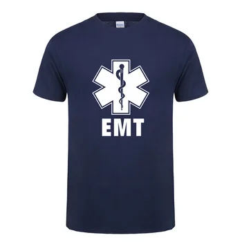 Nauja Vasaros EMT Marškinėliai Vyrams trumpomis Rankovėmis Medvilnės greitosios Medicinos Pagalbos Technikas T Marškinėliai Vyrams Camisetas T-shirt OZ-005