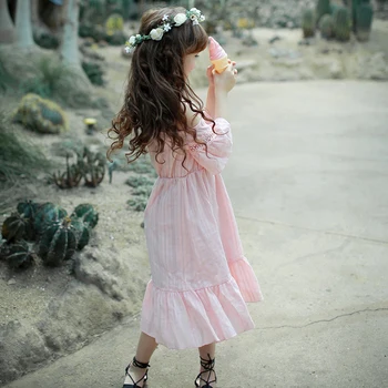 Nauja vasaros mergaitės suknelė balta paauglių mergaičių slydimo suknelė medvilnės vaikų paplūdimys stiliaus suknelė korėjos laisvalaikio vaikas nėrinių suknelės gana