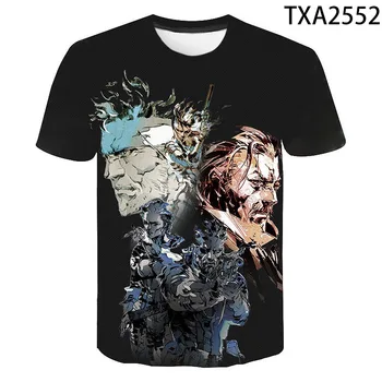 Nauja Vasaros Metal Gear Solid 3D marškinėliai Vyrams, Moterims, Vaikams Laisvalaikio Mada Streetwear Berniukas Mergaitė Vaikai Atspausdintas T-shirt Kietas Viršūnes Tee