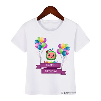 Nauja vasaros stiliaus berniukų marškinėliai juokinga arbūzas meilės grafinis spausdinti vaikai marškinėlius mielas mergaičių marškinėliai topai vaikams gimtadienio dovana kostiumas