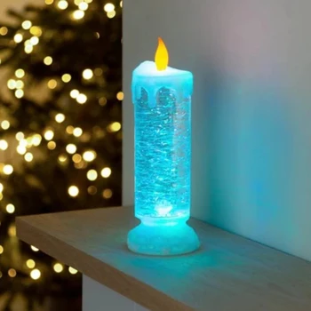 Naujai Įkrovimo Spalva Elektroninių LED Vandeniui Žvakė Su Blizgučiai Spalva Keičiasi LED Vandens Žvakė XSD88