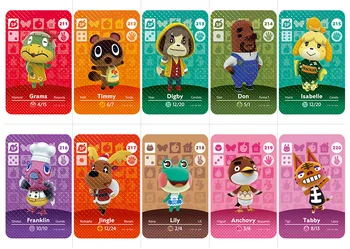 Naujas 100vnt Akiratį Gyvūnų Kirtimo Kortelės NS Jungiklis 3DS Žaidimas Maršalas Kortele NFC Korteles Serijos 3 (201-300)
