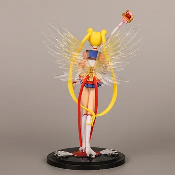 NAUJAS 15.5 cm Animacinių filmų Sailor Moon pav Usagi Tsukino PVC Veiksmų Skaičius, Pyragas Apdaila Kolekcijos Modelis Žaislas