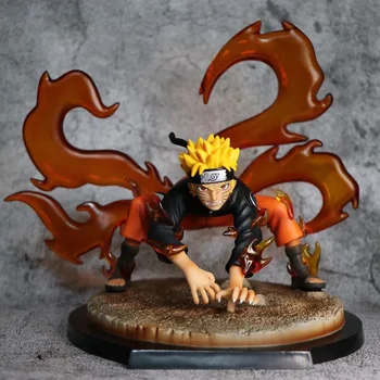 NAUJAS 19cm Naruto Shippuden Pav Uzumaki Pakeisti Tailed Beast Kurama Kyuubi Anime PVC Veiksmų Modelis
