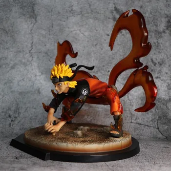 NAUJAS 19cm Naruto Shippuden Pav Uzumaki Pakeisti Tailed Beast Kurama Kyuubi Anime PVC Veiksmų Modelis