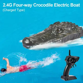 Naujas 2.4 G Nuotolinio Valdymo Krokodilai Galvos Klaidingą Žaislų Lenktynių Valtis Lenktynių Valtis, Baseinai Aukštos Imitavimo Žaislai Išdaiga Prop Dekoras