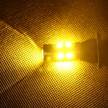 Naujas 2x DC 12-24V T20 7440 42SMD Automobilio LED Light Dual Spalva Zjeżdżalnia Posūkio Signalo Lemputė Lemputės, Šviesos važiavimui Dieną DRL Canbus