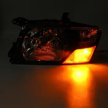 Naujas 2x Juoda Automobilių Priekinių Žibintų Galvos Šviesos Lempų Surinkimas STIKLO Objektyvo Dangtelis Su Lemputės 