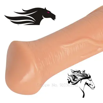 Naujas 42x6.5cm super didelis dildo sekso žaislai moteris didžiulę siurbimo taurės, Realistinis arklys dildo conslador didelis kūnas juodas dildo gyvūnų