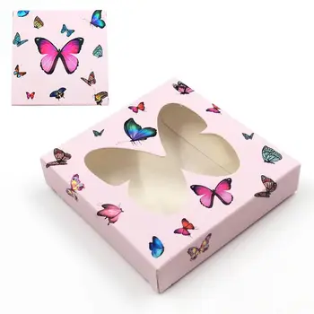 NAUJAS 50/100vnt Tuščias Blakstienos Pakuotės Minkšto Popieriaus Blakstienų Dėžutės drugelio Dizaino 25MM Juostelės Blakstienos 3D Mink Blakstienas