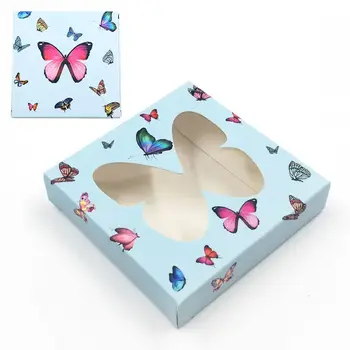 NAUJAS 50/100vnt Tuščias Blakstienos Pakuotės Minkšto Popieriaus Blakstienų Dėžutės drugelio Dizaino 25MM Juostelės Blakstienos 3D Mink Blakstienas