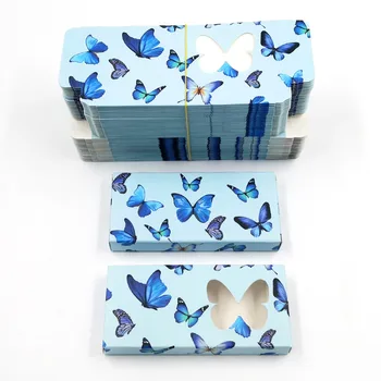 NAUJAS 50/vnt Tuščias Blakstienos Pakuotės Minkšto Popieriaus Blakstienų Dėžutės Dizainas drugelis 25MM Juostelės Blakstienos 3D Mink Blakstienas Be dėklo