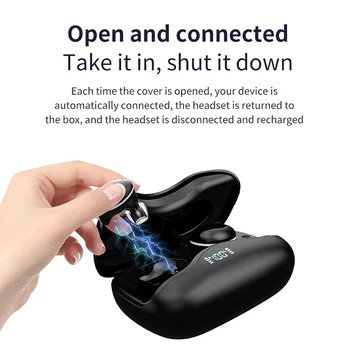 Naujas 6D Triukšmo Mažinimo laisvų Rankų įrangą Belaidžiu Bluetooth Sporto Ausinės Touch Kontrolės Muzikos Ausinių Su 1200mAh Baterija LAUKE W16 TWS