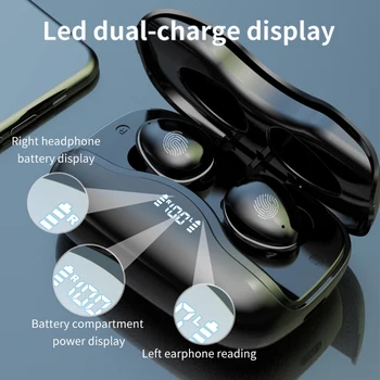 Naujas 6D Triukšmo Mažinimo laisvų Rankų įrangą Belaidžiu Bluetooth Sporto Ausinės Touch Kontrolės Muzikos Ausinių Su 1200mAh Baterija LAUKE W16 TWS