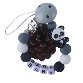 Naujas Animacijos Panda Raštais Žaislų Teether Žindukas Grandinės Laikiklis Kūdikis Spenelio Žaislas Kūdikio Žindukas Įrašą Grandinės Kūdikių Kūdikių