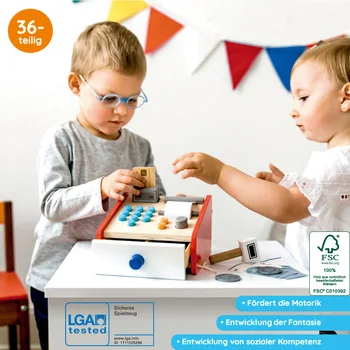 Naujas Arrivel Imituojamas Montessori Mediniai Apsimesti, Vaidmenų prekybos Centrų Kasos Švietimo Preshcool Žaislai Vaikams Dovanų