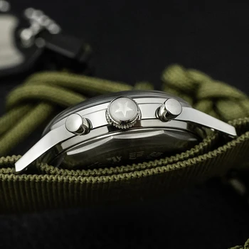 Naujas Atvykimo 1963 Chronograph Safyras 38mm Laikrodžiai Mens Mechaninė Vertus Vėjo ST1901Movement Pilotas Chronograph Watch Vyrų 2020 m.