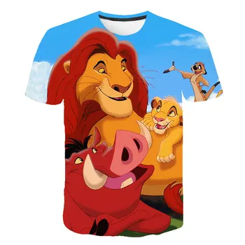 Naujas Atvykimo Animacinis Liūtas Karalius Marškinėliai Vaikams Drabužių Berniukų Drabužiai Mergaitėms Palaidinukė Anime Marškinėliai Mados Marškinėlius Mergina Viršūnes Tee
