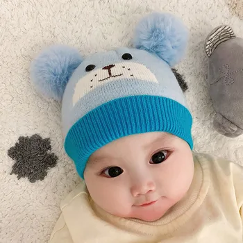 Naujas Atvykimo Baby Girl Berniukas Žiemos Skrybėlę Kūdikių Minkštas Šiltas Beanie Skrybėlių Nėrimo Elastingumą, Megztos Kepurės Vaikams Laisvalaikio Šilta Kepurė