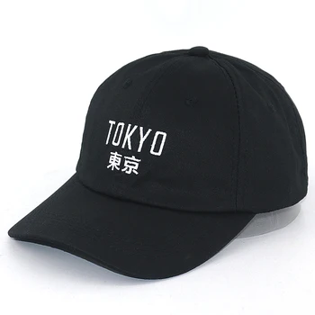 Naujas Atvykimo Japonija bžūp Tokijas Miesto siuvinėjimo mados beisbolo kepuraitę medvilnės reguliuojamas juoda hip-hop snapback skrybėlę