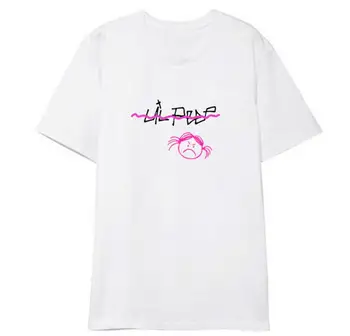 Naujas atvykimo Lil Peep pačiu juokingas spausdinti, o kaklas trumpas rankovės marškinėliai vasaros unisex mados hip-hop grobis laisvi marškinėliai