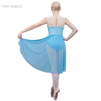 Naujas Atvykimo Mergaičių Mėlyna China Nėrinių Suknelė Baleto & Lyrinis & Šiuolaikinio Šokio Scenos Kostiumų 18032