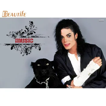 Naujas Atvykimo Michael Jackson plakatas Audinio, Šilko Plakatas Namų Puošybai Sienos Meno Audinio Plakato spauda 40x60cm,50X75cm,60X90cm