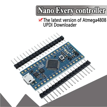 Naujas atvykimo Nano valdiklis suderinamas su Arduino Nano Kas Atmega4808 Atnaujintas Atmega328 CH340 UPDI Downloader už arduino