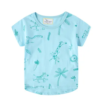 Naujas Atvykimo Vasaros Gyvūnų Spausdinti Kūdikių T marškinėliai Mados Medvilnės Berniukų, Mergaičių Viršūnės