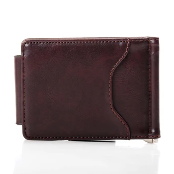 Naujas atvykimo vyriškos odinės piniginės su nuotrauka turėtojas kortelės laiko tarpsniai žmogus Kietas dizaineris pinigų klipas piniginės su Hasp