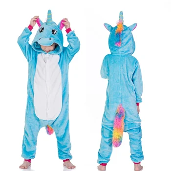 Naujas Baby Girl Pijama Sleepwear Vaikų Gyvūnų Liūtas Onesie Vienaragis Pižama Berniukui Helovinas Kostiumas Vaikams Kigurumi Jumpsuit