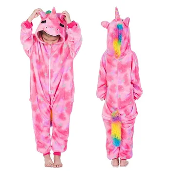 Naujas Baby Girl Pijama Sleepwear Vaikų Gyvūnų Liūtas Onesie Vienaragis Pižama Berniukui Helovinas Kostiumas Vaikams Kigurumi Jumpsuit