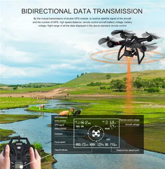 Naujas BAYANG X21 DUAL GPS RC Drone Quadcopter Su Brushless Motors tolimojo Wifi FPV Sekite Mane Režimo Padėtį, Kursuojančių