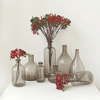 NAUJAS Burbulas stiklo vaza Šiaurės apdaila namo gėlių vazos terariumai, stiklo tara, vestuvių Butelis jarrones decorativos moderno