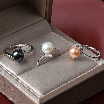Naujas Dizainas 3 Spalvų Natūralių Gėlavandenių Perlų Žiedas ir Moterims, Dovana Mados Juvelyriniai Reguliuojamas Žiedai Didmeninė FEIGE