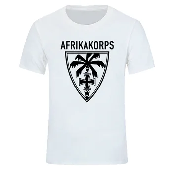 Naujas est trumpomis Rankovėmis T Marškinėliai Vyrams Maglietta Afrika Korps Palmių Vermachto Deutschen Heeres Gruppe T-Shirt