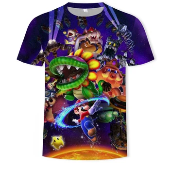 Naujas Harajuku Klasikiniai žaidimai, Super Mario Berniukų marškinėliai Super Smash Bros 3D print t-shirt hip-hop marškinėlius streetwear off baltos spalvos marškinėlius