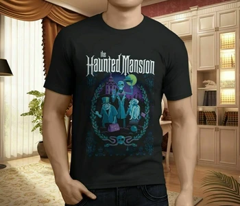 Naujas Haunted Mansion Plakatas Mens Black T-Shirt S-5XL Vyrų Moteris